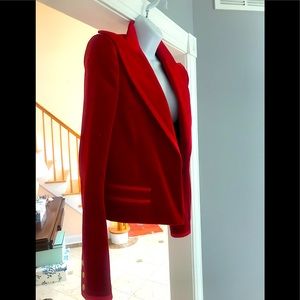Pierre Balmain red cotton velvet jacket.